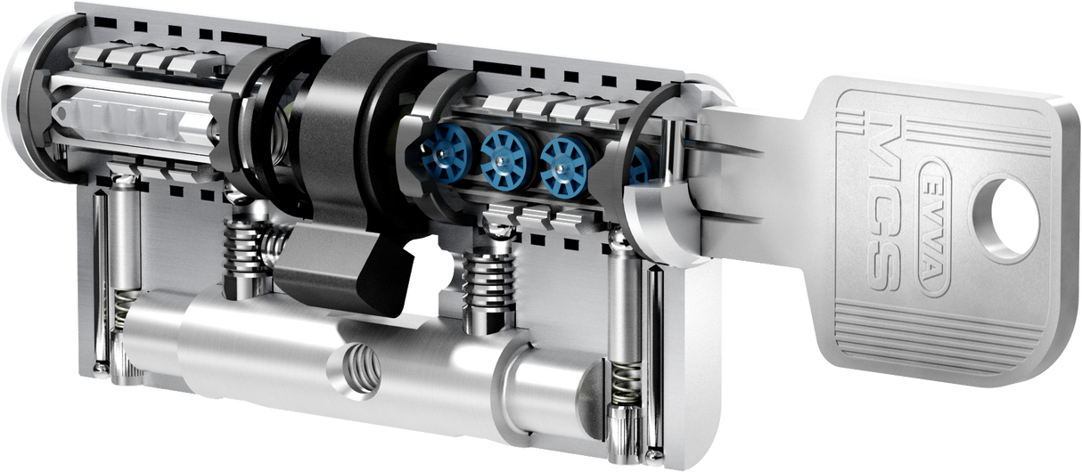 EVVA MCS Cilindro Europeo Chiave-Chiave Dotazione 3 Chiavi