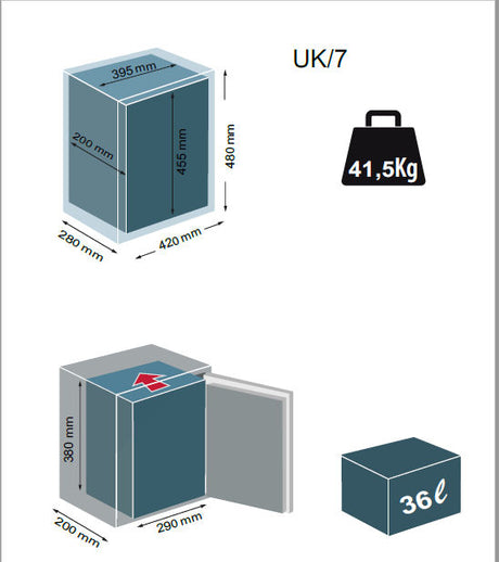 Unica Trony UT/7P – Cassaforte elettronica da muro