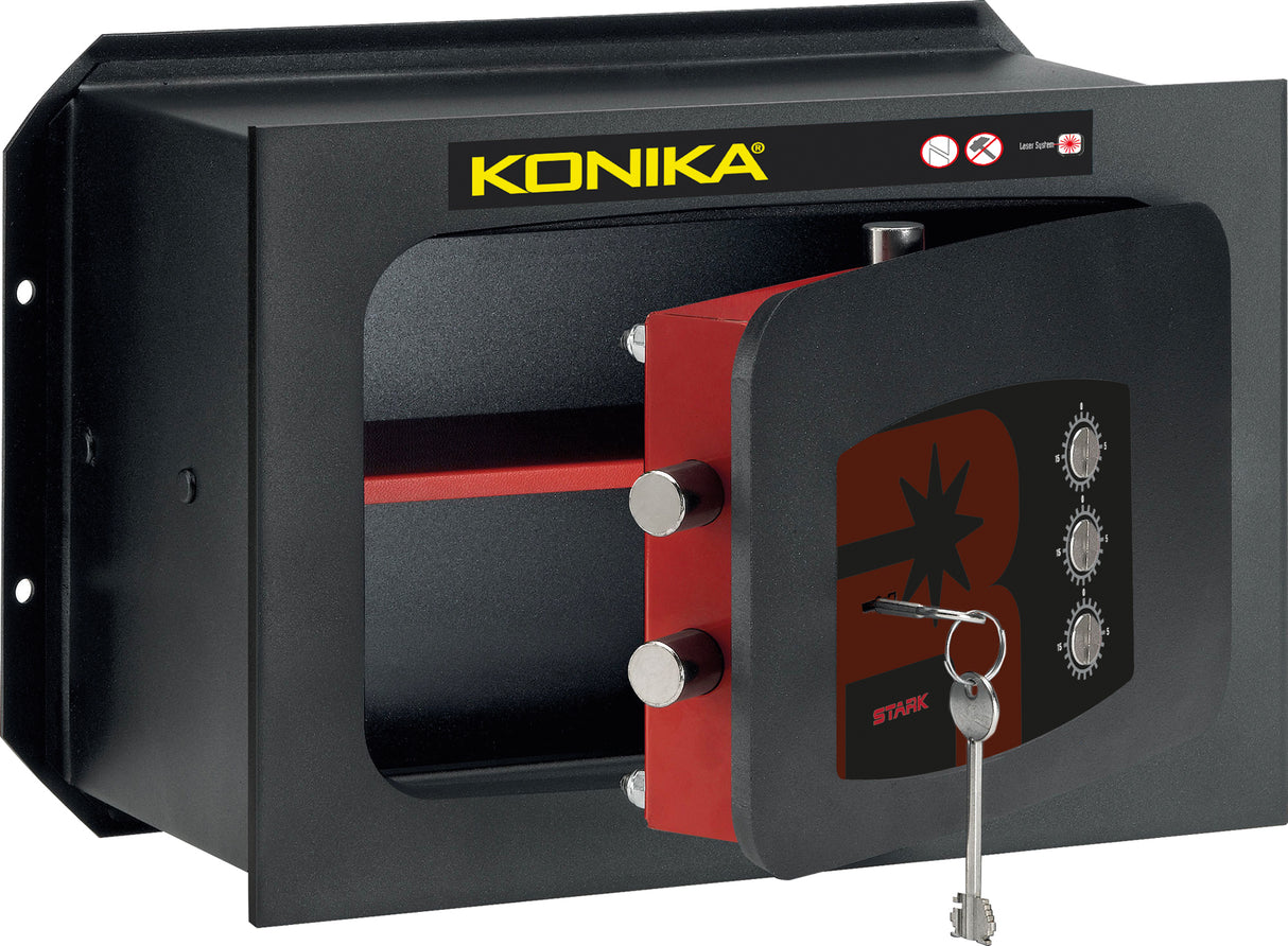 Stark 1243CE – Cassaforte meccanica da muro con chiave e combinazione
