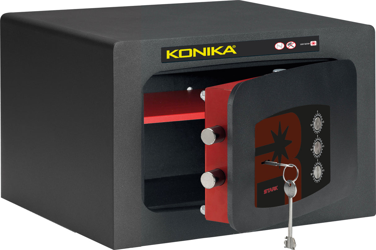 Stark 3244TKCE – Cassaforte da mobile a chiave più combinatore meccanico